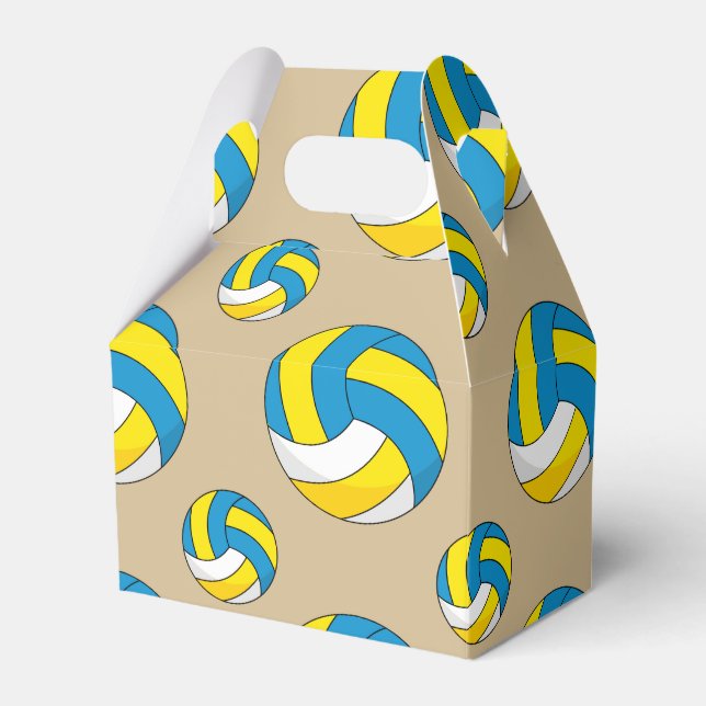 Cartoon Volleyball Ball Favour Box (Front Side)
