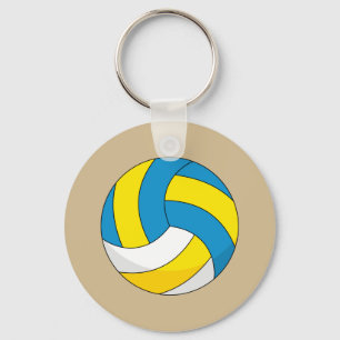 Cartoon Volleyball Ball Key Ring