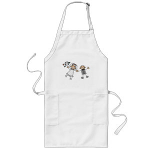 Cartoon Wedding Long Apron