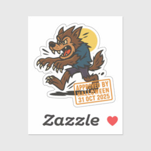 Cartoon Werewolf – Approved by Halloween
