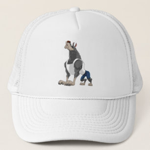 Cartoon werewolf trucker hat