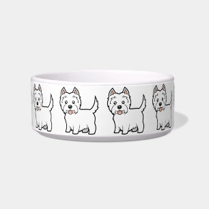 Cartoon West Highland White Terrier Bowl