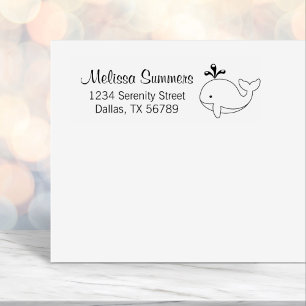 Cartoon Whale Address Self-inking Stamp