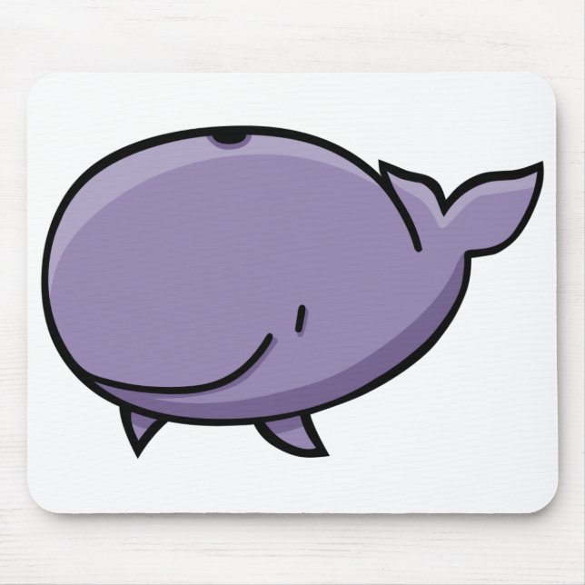 Cartoon Whale Mouse Pad (Front)