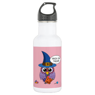 Cartoon Wizard Owl - Trick or Treat 532 Ml Water Bottle