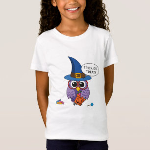 Cartoon Wizard Owl - Trick or Treat T-Shirt