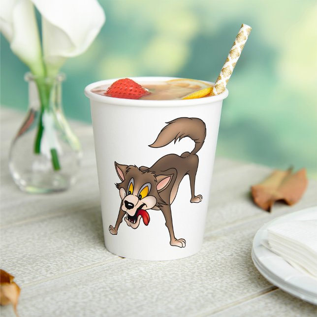 Cartoon Wolf with Goofy Expression Paper Cups (Creator Uploaded)