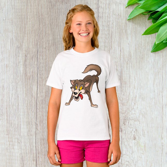 Cartoon Wolf with Goofy Expression T-Shirt (Creator Uploaded)