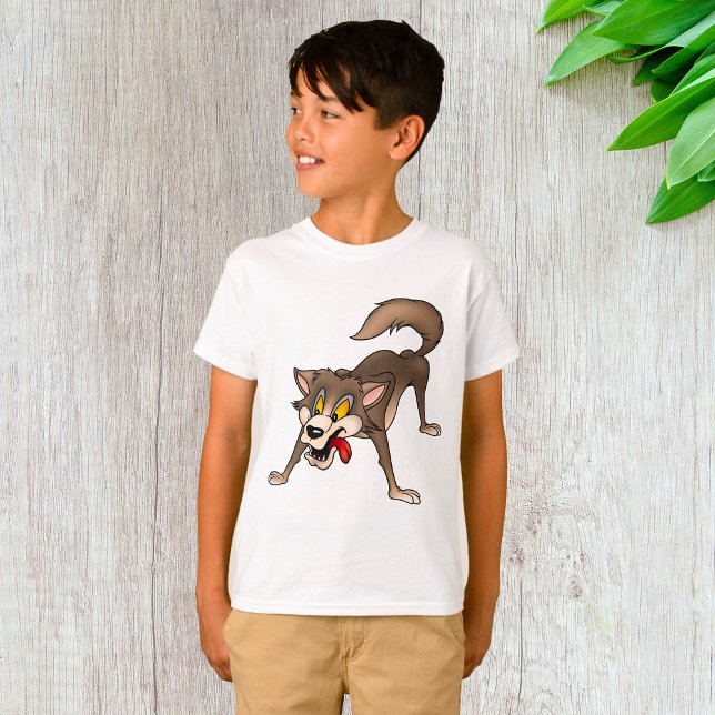 Cartoon Wolf with Goofy Expression T-Shirt (Creator Uploaded)