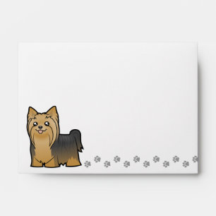 Cartoon Yorkshire Terrier (long hair no bow) Envelope