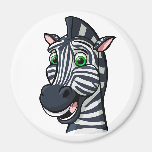 Cartoon Zebra Magnet (Front)