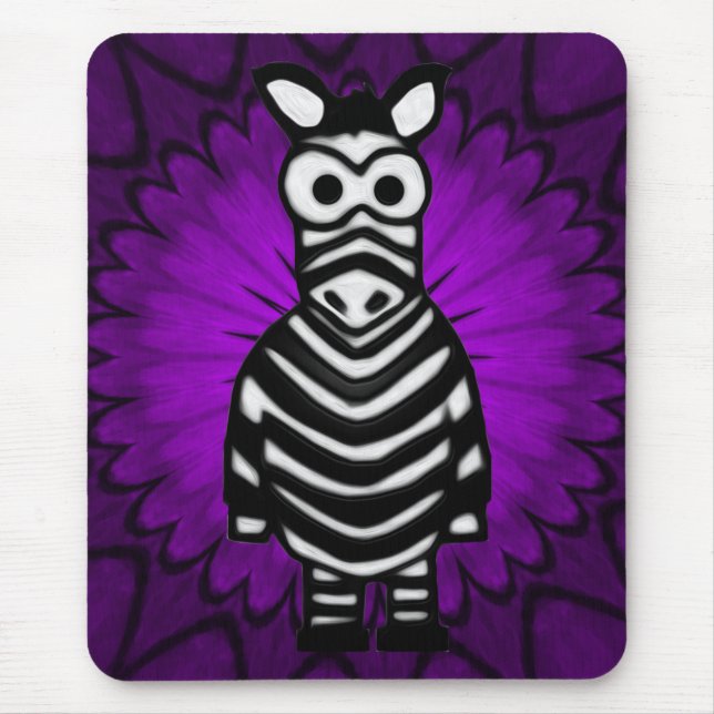 Cartoon Zebra Mouse Pad (Front)