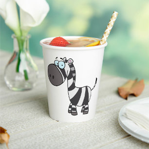 Cartoon Zebra Paper Cups