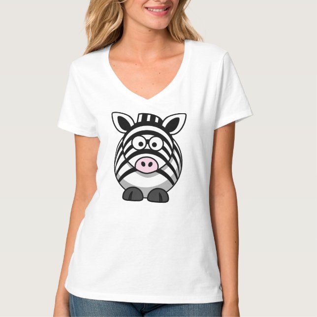 Cartoon Zebra T-Shirt (Front)