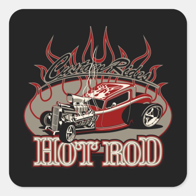 cartooncar25 square sticker (Front)