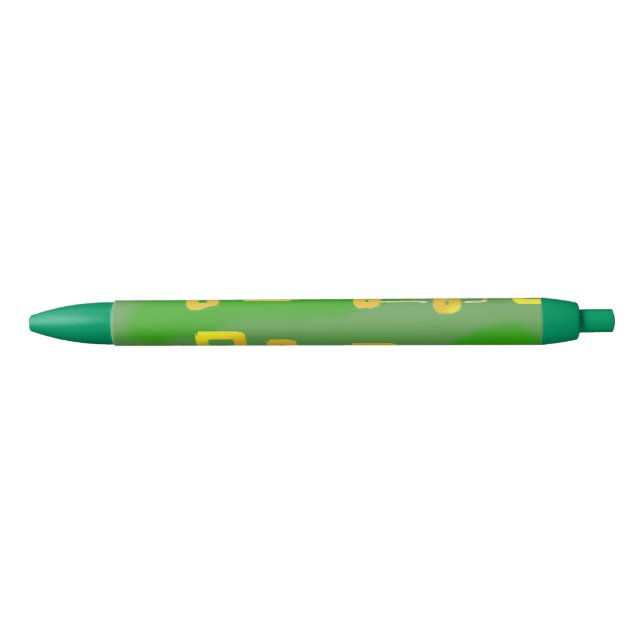 Cartoonish Green Geometric Pen (Front)