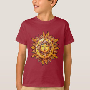 Cartoonish Realistic Sun – Lively Sun Illustration T-Shirt