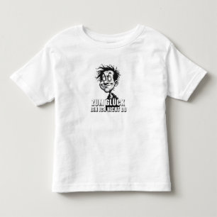 Cartoonkunst mit „Zum Glück…“-Zitat Toddler T-Shirt