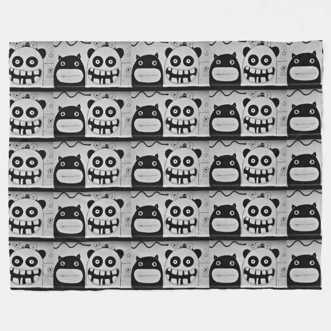 Cartoons Characters Fleece Blanket (Front (Horizontal))
