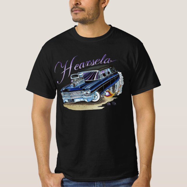 CARtoons styled 1963 Cadillac Hearse T-Shirt (Front)
