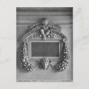 Cartouche from the Caryatids' Tribune Postcard