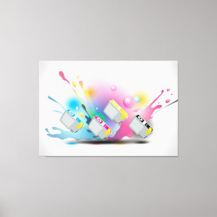 Cartridge ink canvas print