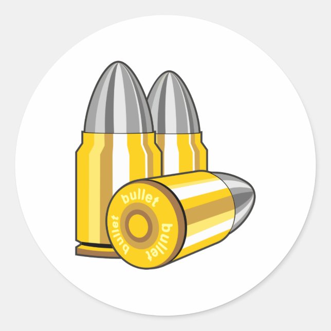 Cartridges bullets classic round sticker (Front)