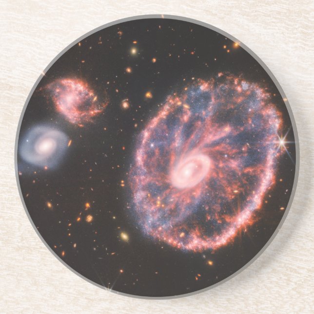 Cartwheel Galaxy, James Webb Space Telescope Coaster (Front)