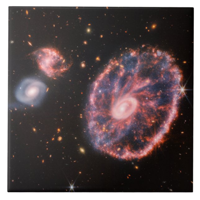 Cartwheel Galaxy, James Webb Space Telescope Tile (Front)