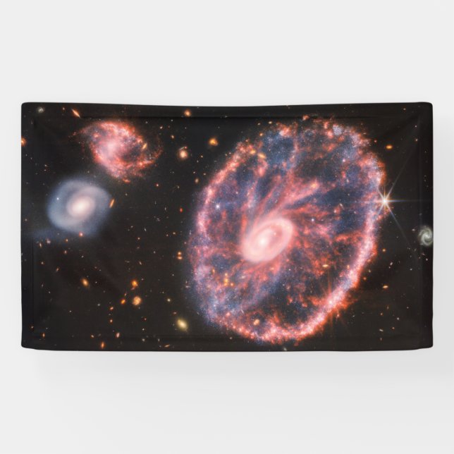 Cartwheel Galaxy JWST James Webb Space Telescope Banner (Horizontal)