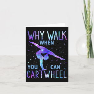 Cartwheel Gymnast Girl Card