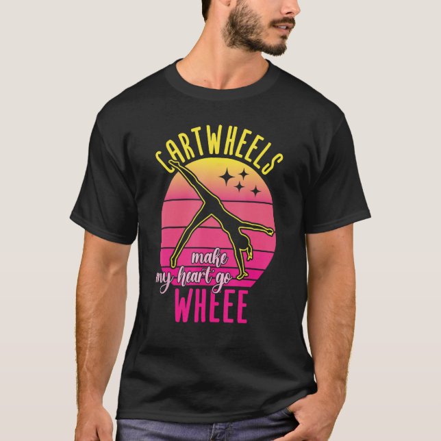 Cartwheel Gymnastics Gymnast Girls T-Shirt (Front)