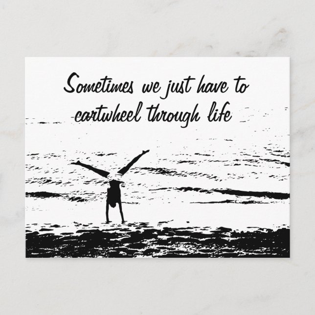 Cartwheel with Inspirational Quote | Postcard (Front)