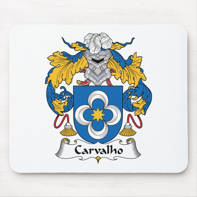 Carvalho Family Crest Mouse Pad (Front)