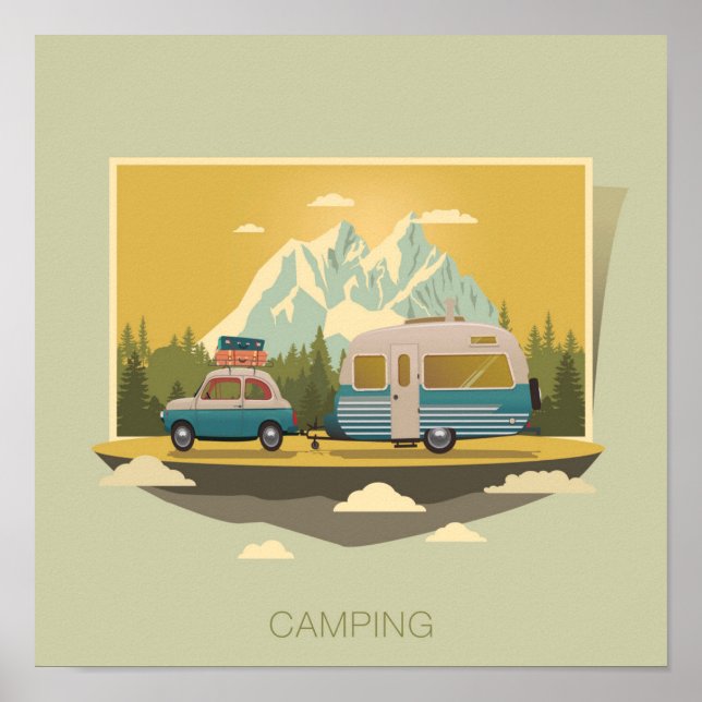 Carvan Camping Poster (Front)