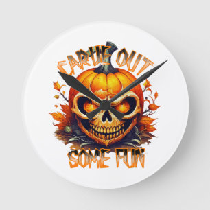 Carve Out Some Fun Round Clock