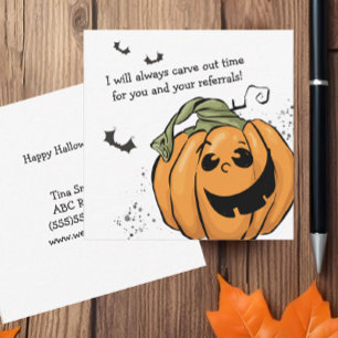 Carve out Time for Your Referrals Halloween Card