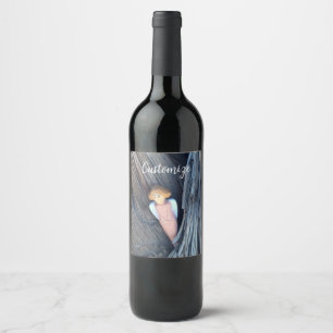 Carved angel in tree Thunder Cove Wine Label