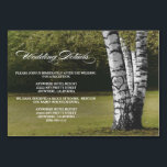 Carved Birch Tree Wedding Reception   Hotel Cards<br><div class="desc">Carved Birch Tree Wedding Reception Hotel Cards - include these detail cards to inform your guests of your reception location, the reception timeline and hotel information to make planning easier. You can add more information if needed by clicking on the customise button above. See the full matching collection in this...</div>