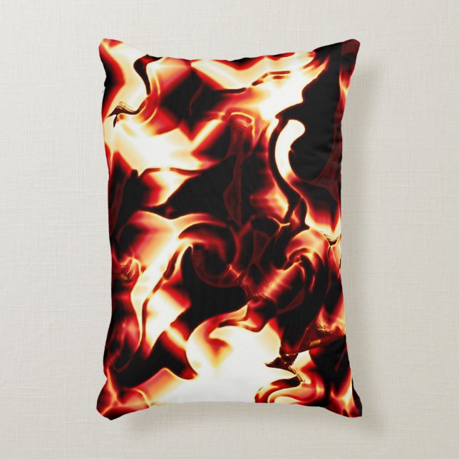 Carved bonfire on dark background decorative cushion (Front(Vertical))