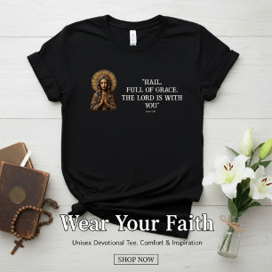 Carved Devotion  Wooden Mary T-Shirt