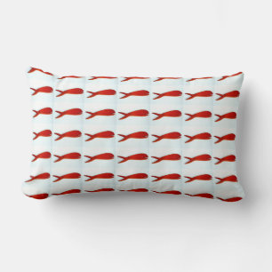 carved fish pattern towel lumbar cushion