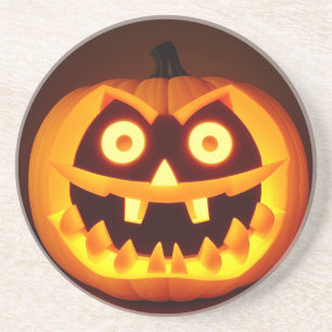 Carved Halloween Pumpkin Coaster