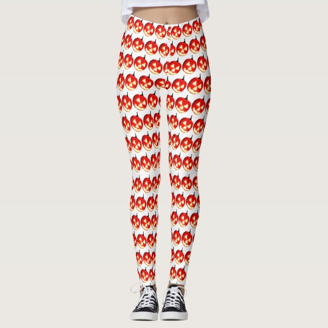 Carved Halloween Pumpkins Leggings (Front)