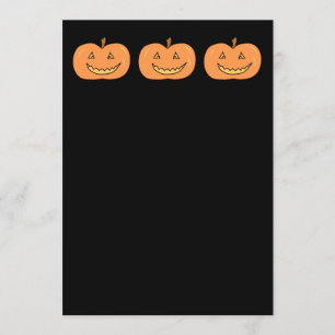 Carved Happy Pumpkin. Halloween. Card