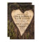 Carved Heart Country Rustic Tree Wedding