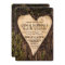Carved Heart Country Rustic Tree Wedding