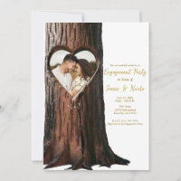 Carved Heart Tree Stump Rustic Photo Engagement