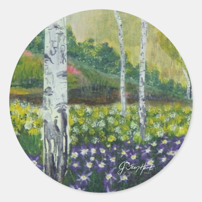 Carved In A Tree Classic Round Sticker (Front)