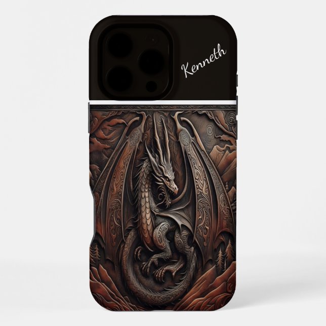 Carved Mountain Dragon iPhone Case (Back)